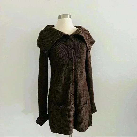 Vince Knit Cardigan Sweater Wool Alpaca Blend M - Picture 4 of 6